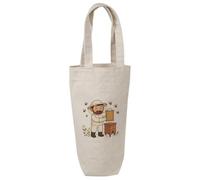 Azeeda 'Happy Bee Keeper' Cotton Wine Bottle Gift/Travel Bag (BL00044977)