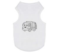 Azeeda 'Happy Bin Truck' Pet Dog/Cat T-Shirt, S (PT00168965)