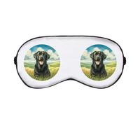 Azeeda 'Happy Black Labrador' Sleep/Travel Eye Mask (EY00031889)
