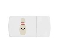 Azeeda 'Happy Bowling Pin' Pill Box with Tablet Splitter (PI00044208)