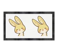 Azeeda 'Happy Bunny' Pet Feeding Mat (PM00040818)