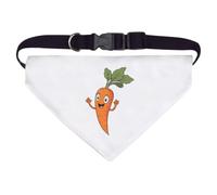 Azeeda 'Happy Carrot' Pet Bandana - White, L (PD00085258)