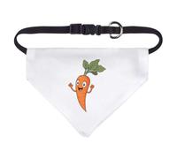 Azeeda 'Happy Carrot' Pet Bandana - White, S (PD00085257)