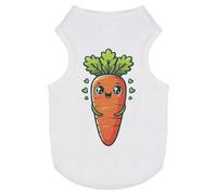 Azeeda 'Happy Carrot' Pet Dog/Cat T-Shirt, S (PT00151621)