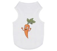 Azeeda 'Happy Carrot' Pet T-Shirt - White, L (PT00194067)