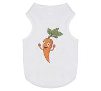Azeeda 'Happy Carrot' Pet T-Shirt - White, M (PT00194066)