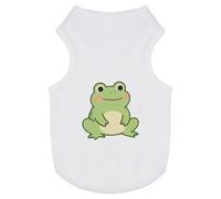 Azeeda 'Happy Cartoon Frog' Pet Dog/Cat T-Shirt, L (PT00176755)