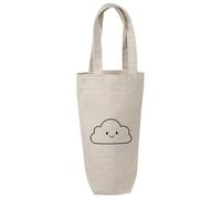 Azeeda 'Happy Cloud Outline' Cotton Wine Bottle Gift/Travel Bag (BL00050586)