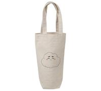 Azeeda 'Happy Cloud' Wine Bottle Bag - Natural (BL00050853)