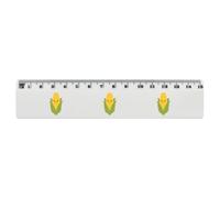 Azeeda 'Happy Corn on the Cob' 15cm (6 Inch) White Plastic Ruler (RL00110461)