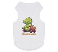 Azeeda 'Happy Dinosaur Riding Mobility Scooter' Pet Dog/Cat T-Shirt, S (PT00196405)