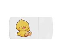 Azeeda 'Happy Duck Sitting' Pill Box with Splitter (PI00045251)