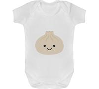 Azeeda 'Happy Dumpling' Baby Grow - White, 0-3m (GR00199639)