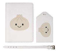 Azeeda 'Happy Dumpling' Passport Travel Set - White (PA00044418)