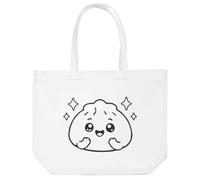 Azeeda 'Happy Dumpling' Shopping Tote Bag - White (BG00094340)