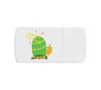 Azeeda 'Happy Easter Chick' Pill Box with Tablet Splitter (PI00042380)