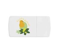 Azeeda 'Happy Easter Chick' Pill Box with Tablet Splitter (PI00042517)