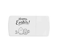 Azeeda 'Happy Easter Chick with Egg' Pill Box with Tablet Splitter (PI00042300)