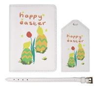 Azeeda 'Happy Easter Chicks' Passport Cover & Luggage Tag Travel Set (PA00034159)