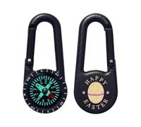 Azeeda 'Happy Easter' Compass Keyring (KC00045406)