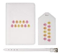 Azeeda 'Happy Easter' Passport Cover & Luggage Tag Travel Set (PA00043409)