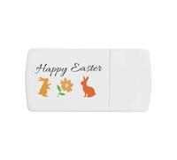 Azeeda 'Happy Easter' Pill Box with Tablet Splitter (PI00042494)