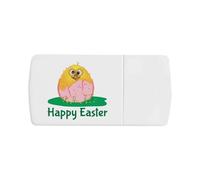 Azeeda 'Happy Easter' Pill Box with Tablet Splitter (PI00042560)