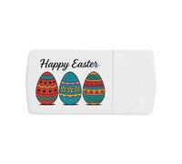 Azeeda 'Happy Easter' Pill Box with Tablet Splitter (PI00042574)