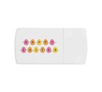 Azeeda 'Happy Easter' Pill Box with Tablet Splitter (PI00043198)