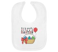 Azeeda 'Happy Easter' Soft Cotton Baby Bib (BI00056188)