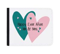 Azeeda 'Happy Ever After Mr & Mrs' Slim Wallet/Cardholder (WL00038127) | Folding Card Holder with Cash Sleeve for Travel and Gifts