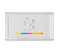 Azeeda 'Happy Family Walking Together' Sticky Note Ruler Pad (ST00045013)