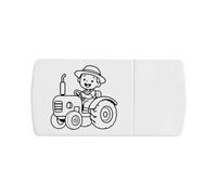 Azeeda 'Happy Farmer' Pill Box with Tablet Splitter (PI00038373)