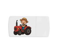 Azeeda 'Happy Farmer' Pill Box with Tablet Splitter (PI00038374)