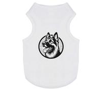 Azeeda 'Happy German Shepherd Dog' Pet Dog/Cat T-Shirt, S (PT00153477)