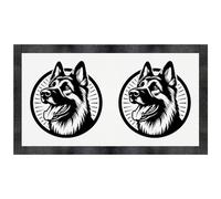 Azeeda 'Happy German Shepherd Dog' Pet Feeding Mat (PM00029668)