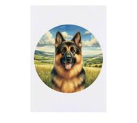 Azeeda 'Happy German Shepherd' Temporary Tattoo - Water Resistant, Skin-Safe, Non-Toxic Transfer (TO00089535)