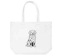 Azeeda 'Happy Golden Retriever Covered In Mud' Tote Shopping Bag For Life (BG00085915)