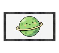 Azeeda 'Happy Green Planet' Pet Feeding Mat (PM00035735)
