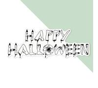 Azeeda 'Happy Halloween' Premium Vinyl Decal Sticker - Waterproof, Durable & Easy to Apply - Ideal for Cars, Windows, Bins and More - 720mm (XXL) (DW00153317)