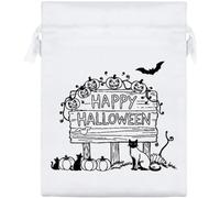 Azeeda 'Happy Halloween' Satin Gift Bag - 20cm (SB00164838)
