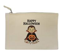 Azeeda 'Happy Halloween Vampire' Canvas Clutch Bag/Accessory Case (CL00047388)