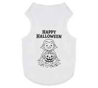 Azeeda 'Happy Halloween Vampire' Pet Dog/Cat T-Shirt, L (PT00165571)