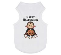 Azeeda 'Happy Halloween Vampire' Pet Dog/Cat T-Shirt, S (PT00165573)