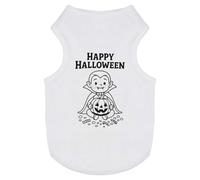 Azeeda 'Happy Halloween Vampire' Pet Dog/Cat T-Shirt, XS (PT00165568)