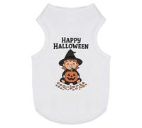 Azeeda 'Happy Halloween Witch' Pet Dog/Cat T-Shirt, S (PT00165581)
