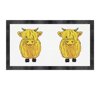Azeeda 'Happy Highland Cow' Pet Feeding Mat (PM00033136)