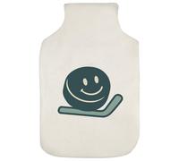 Azeeda 'Happy Hockey Puck' Hot Water Bottle Cover (HW00043660)