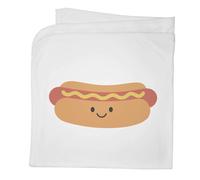 Azeeda 'Happy Hotdog' Cotton Baby Blanket/Shawl (BY00050941)