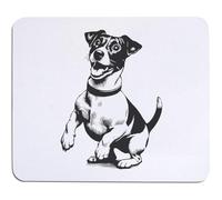 Azeeda 'Happy Jack Russell' Mouse Mat/Desk Pad (MO00044747)